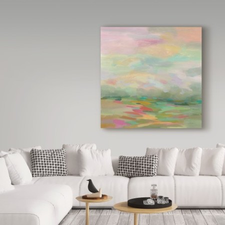 Trademark Fine Art Silvia Vassileva 'Pastel Fields' Canvas Art, 18x18 WAP06978-C1818GG